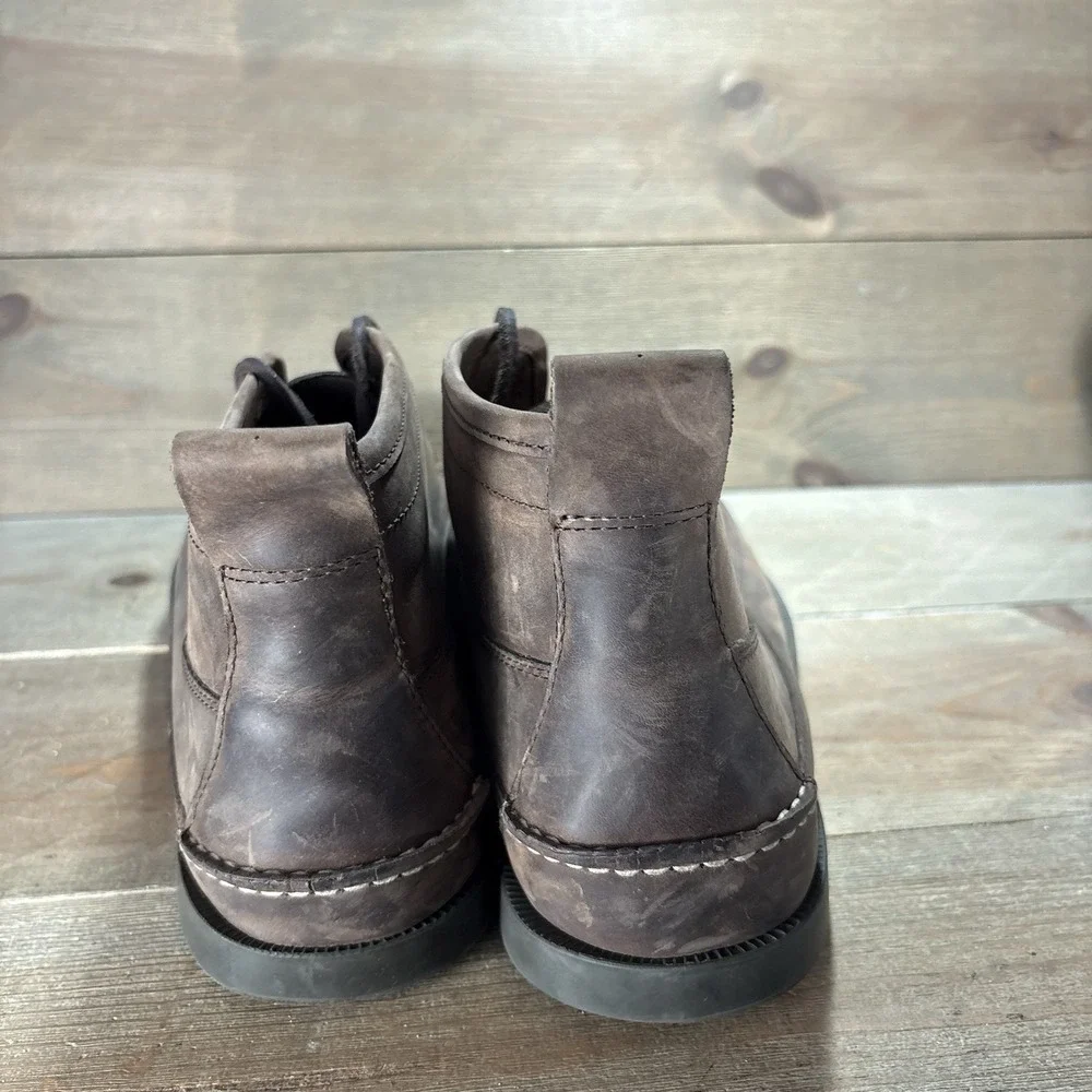 ll bean jackman mens size 14 shoes brown leather comfort chukka signature boots